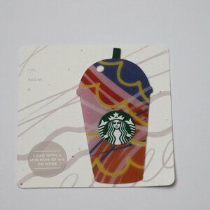 Starbucks Card 2017 Summer Frapuccino Coffee Cup Die Cut New Collectible